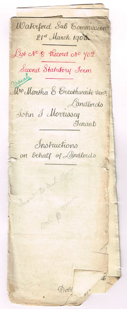 1890-1935: Estate papers relating to the Crobally Estate, Tramore, County Waterford at Whyte's Auctions