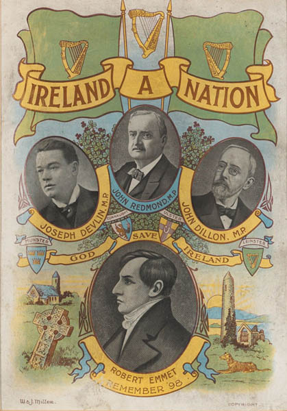 circa 1910: Home Rule "Ireland A Nation" print at Whyte's Auctions