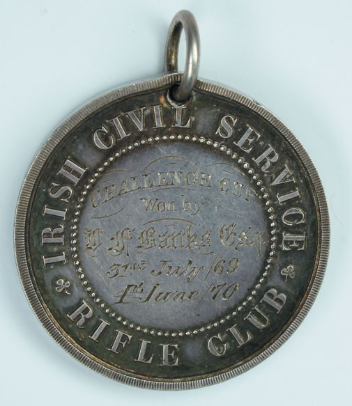 1869-70: Irish Civil Service Rifle Club Challenge Cup medal at Whyte's Auctions