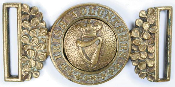circa 1870: London Irish Rifles belt buckle at Whyte's Auctions