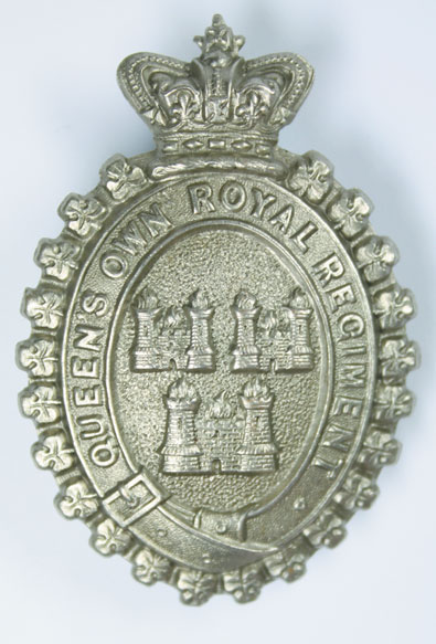 1874-1881: Queen's Own Royal Dublin City militia other ranks glengarry badge. at Whyte's Auctions