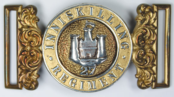 circa 1880: Royal Inniskilling Fusiliers officer's waist belt clasp at Whyte's Auctions