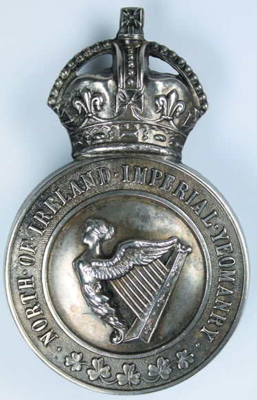 1903-08: North of Ireland Imperial Yeomanry slouch hat badge at Whyte's Auctions