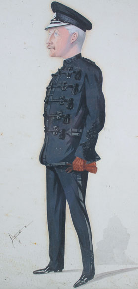 circa 1910: Royal Irish Constabulary officer watercolour at Whyte's Auctions