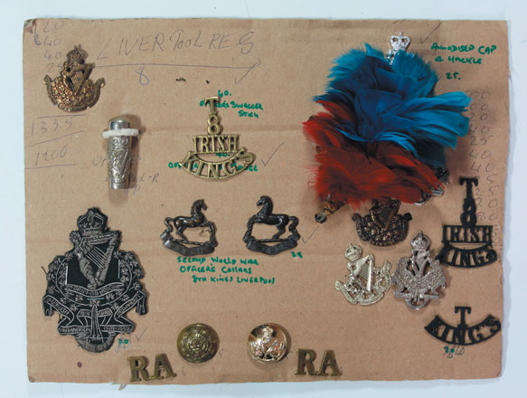 1890-1945: Liverpool Irish badges collection including shoulder titles, collar badges and cap badges at Whyte's Auctions