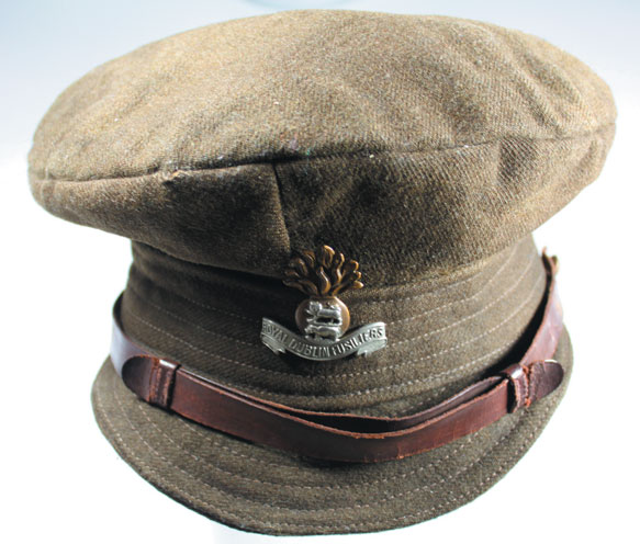 1914-18: Royal Dublin Fusiliers soft trench cap at Whyte's Auctions