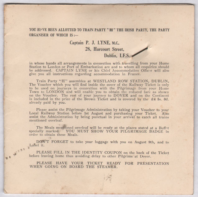 1928: British Legion Ireland battlefield pilgrimage scrapbook at Whyte's Auctions