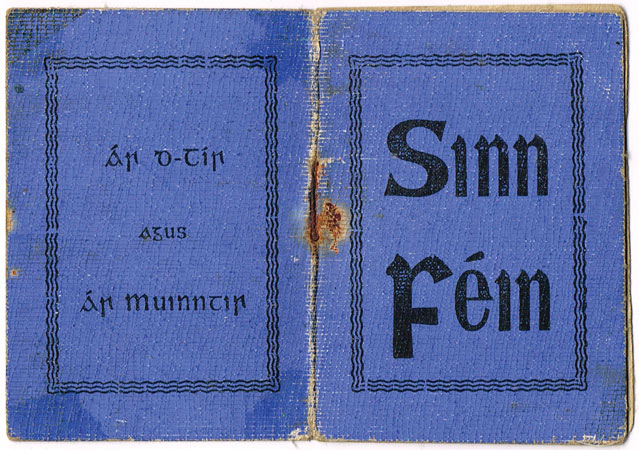 1914-20: Early Sinn Fein and Irish Volunteer Aid Association membership cards at Whyte's Auctions