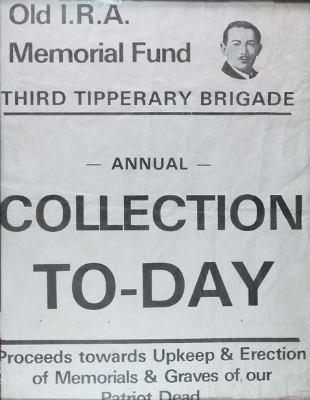 3rd Tipperary Brigade Old I.R.A. Memorial Fund collection day poster at Whyte's Auctions