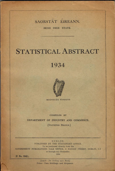 1934-81: Statistical Abstract of Ireland volumes at Whyte's Auctions