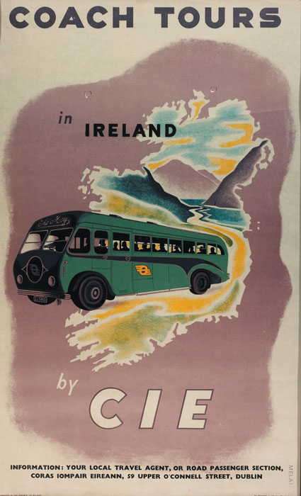 Circa 1950 Poster: Coach Tours in Ireland by CIE at Whyte's Auctions
