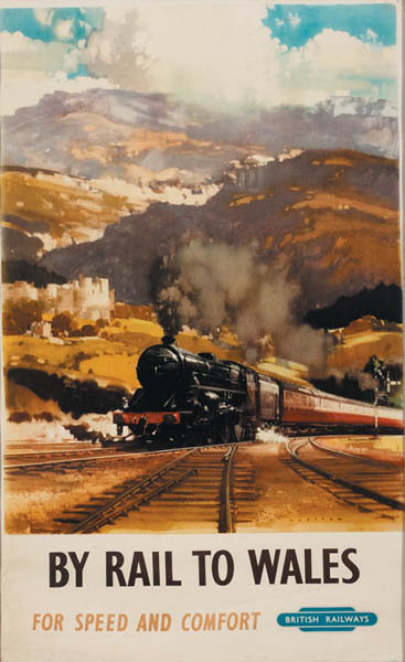 Circa 1950 poster: British Railways, By Rail to Wales at Whyte's Auctions