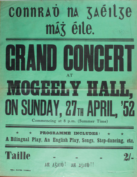 1952 (27 April) Conradh na Gaeilge grand concert poster at Whyte's Auctions