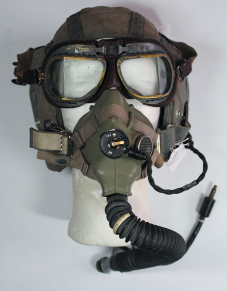 1950s: Air Force flying hat, goggles and mask at Whyte's Auctions
