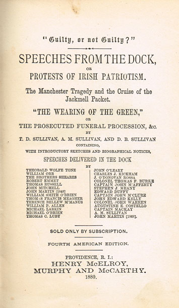 Collection of Irish interest books and publications including The Ecclesiastical Architecture of Ireland and Speeches from the Dock at Whyte's Auctions