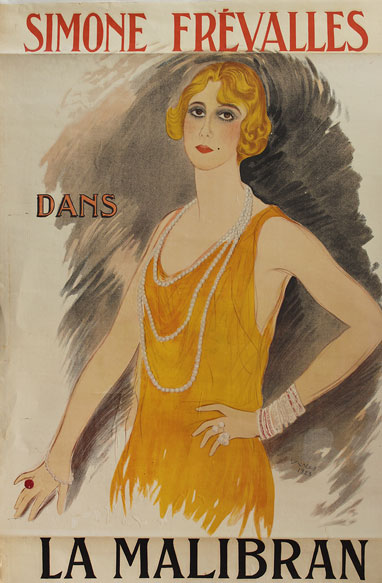 1923: La Malibran French theatre poster by Marcel Vertes (1895-1961) at Whyte's Auctions