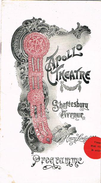 1905-15: Collection of British theatre programmes at Whyte's Auctions
