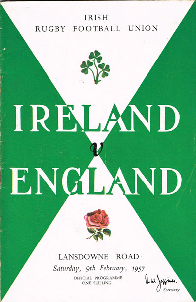 Rugby: 1956-60 Collection of Irish International programmes at Whyte's Auctions