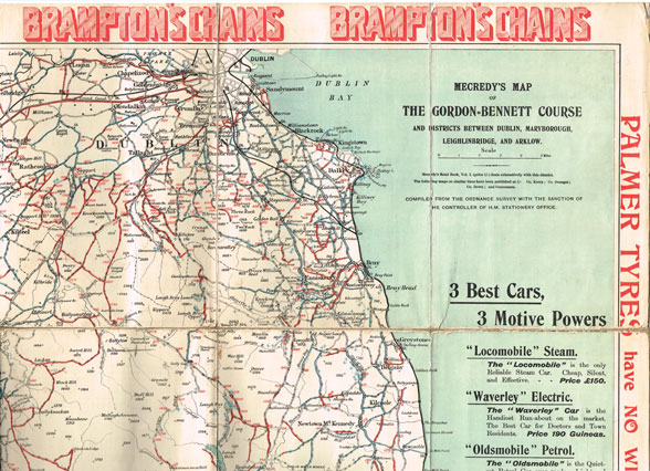 Motorsport: 1903 Gordon Bennett Cup race map at Whyte's Auctions
