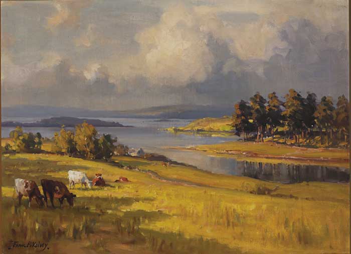 A WELL WATERED LAND by Frank McKelvey RHA RUA (1895-1974) at Whyte's Auctions