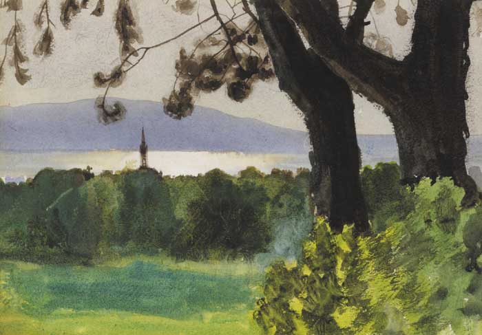 VIEW ACROSS BELFAST LOUGH FROM HOLYWOOD HILLS, c.1925-26 by John Luke RUA (1906-1975) at Whyte's Auctions