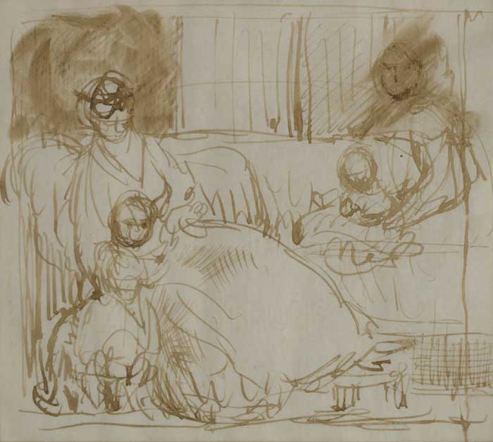 STUDY FOR SWINTON FAMILY PORTRAIT, c.1901 by Sir William Orpen KBE RA RI RHA (1878-1931) at Whyte's Auctions