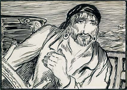 ILLUSTRATION TO CAMPEACHY PICTURE BY JOHN MASEFIELD, 1908 by Jack Butler Yeats RHA (1871-1957) at Whyte's Auctions