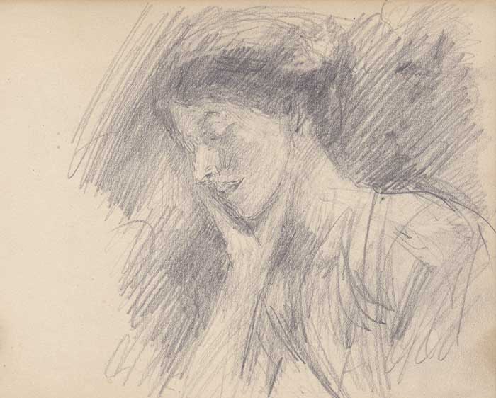 LADY DOZING by John Butler Yeats RHA (1839-1922) at Whyte's Auctions