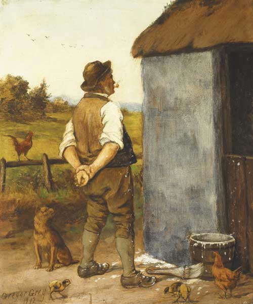 READY TO PAINT THE STABLE and THE RESULT, 1912 (A PAIR) by Gregor Grey (fl.1870s-1911) at Whyte's Auctions