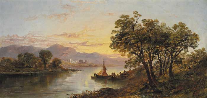 ROSS CASTLE, KILLARNEY, COUNTY KERRY, c.1864 by William McEvoy RHA (fl.1858-1880) at Whyte's Auctions