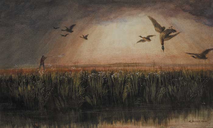 DUCK SHOOTING by Andrew Nicholl RHA (1804-1886) at Whyte's Auctions