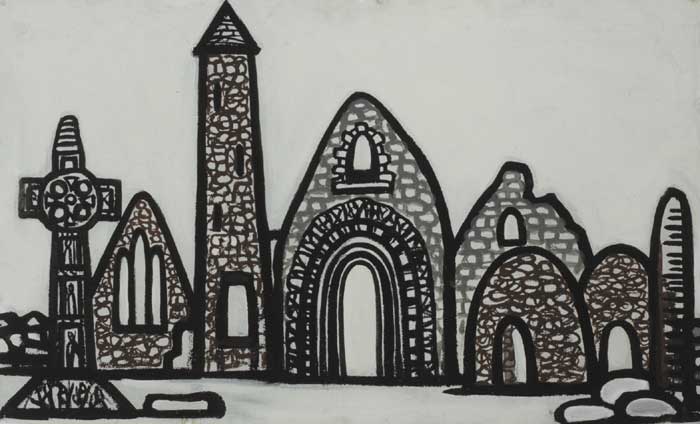 MONASTERY RUIN [GREY ABBEY, COUNTY DOWN] by Markey Robinson (1918-1999) at Whyte's Auctions