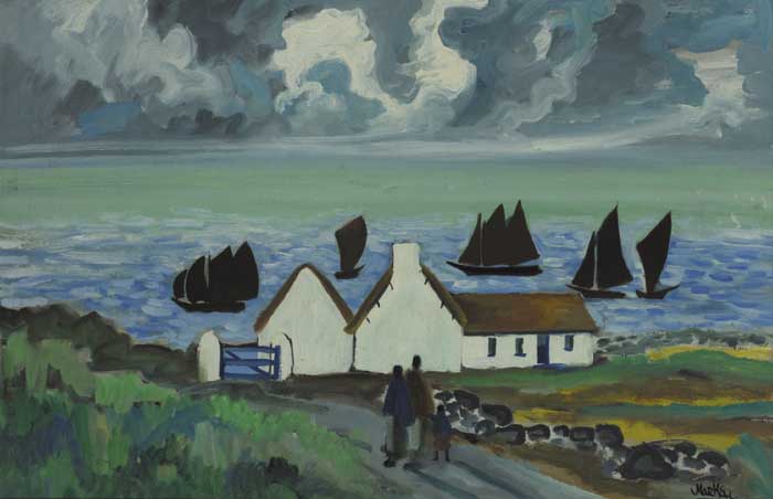 THE FISHERMAN'S COTTAGE by Markey Robinson (1918-1999) at Whyte's Auctions
