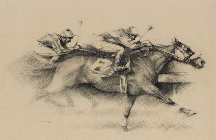 GOING TO THE WIRE, c.1995 by Peter Curling (b.1955) at Whyte's Auctions
