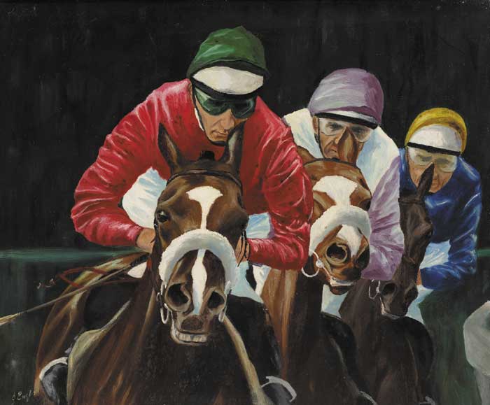 TOWARDS THE FINISH by James English RHA (b.1946) RHA (b.1946) at Whyte's Auctions