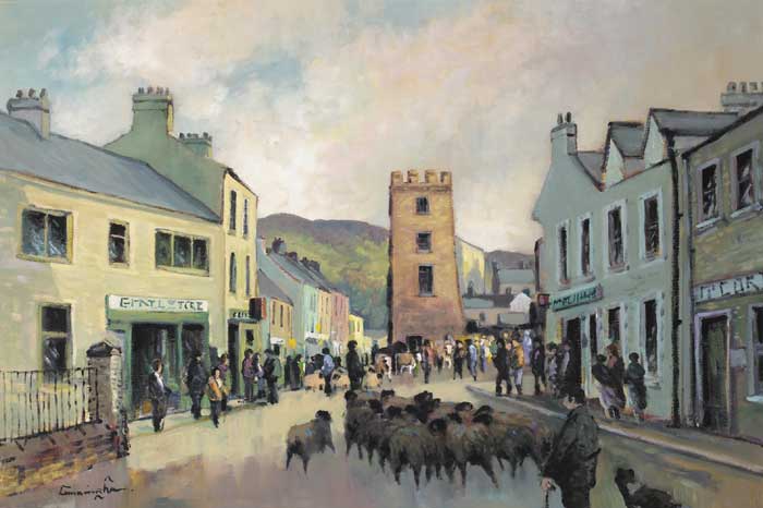 FAIR DAY, CUSHENDALL by William Cunningham sold for �1,000 at Whyte's Auctions