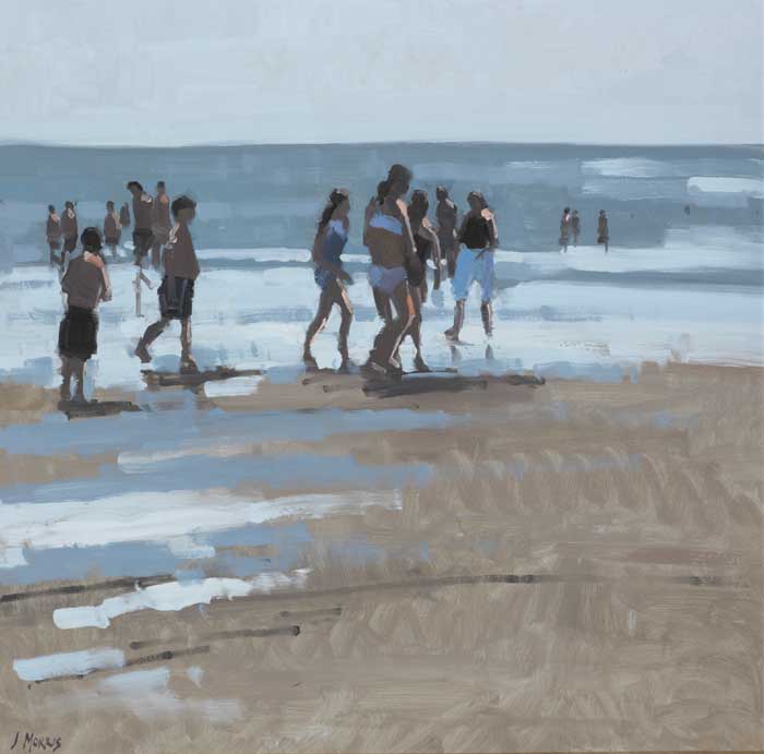FRIENDS OUT FOR A WALK, INCH BEACH, 2006 by John Morris (b.1958) at Whyte's Auctions