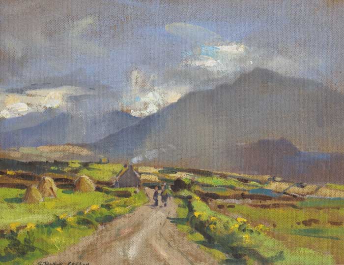 MUCKISH MOUNTAIN NEAR CRESSLOUGH, COUNTY DONEGAL, c.1950s by Robert Taylor Carson HRUA (1919-2008) HRUA (1919-2008) at Whyte's Auctions