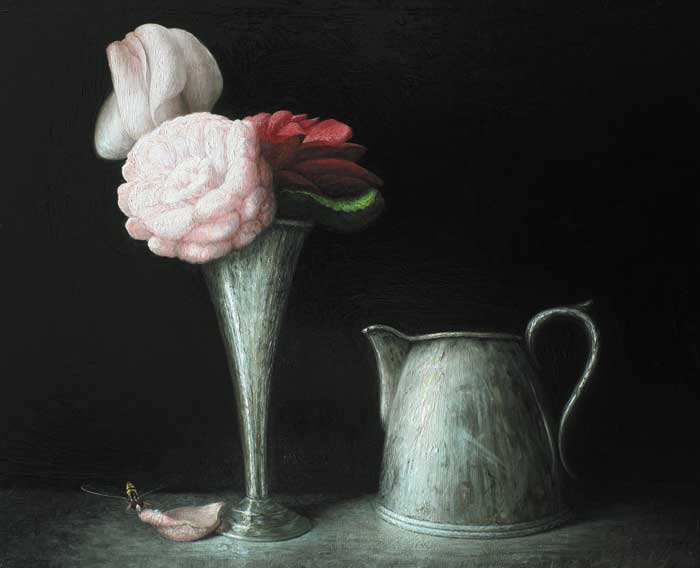 STILL LIFE WITH FLOWERS AND A WASP, 2011 by Stuart Morle (b.1960) at Whyte's Auctions