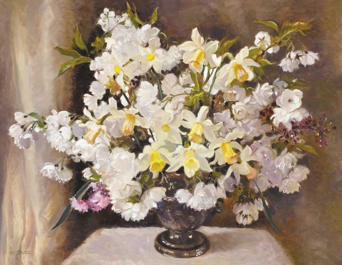 STILL LIFE WITH DAFFODILS by Geraldine M. O'Brien (b.1922) at Whyte's Auctions