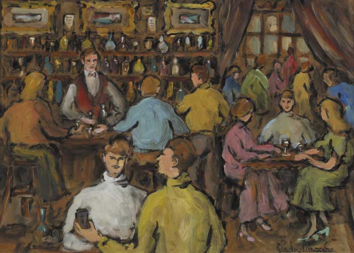 LUNCH IN DUBLIN by Gladys Maccabe MBE HRUA ROI FRSA (1918-2018) MBE HRUA ROI FRSA (1918-2018) at Whyte's Auctions