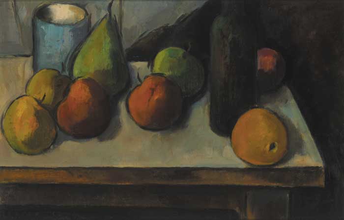 STILL LIFE WITH ORANGES, APPLES AND PEAR by Peter Collis RHA (1929-2012) at Whyte's Auctions