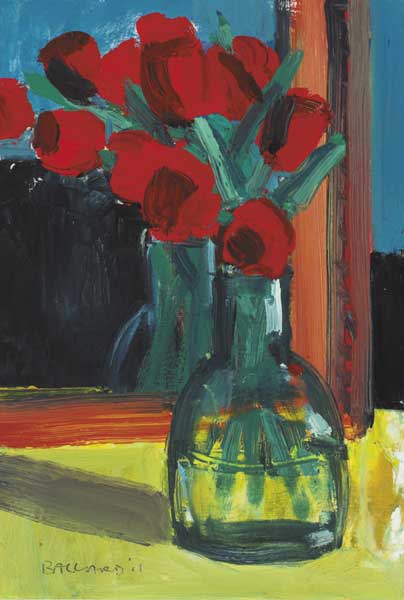 ROSES ON YELLOW, 2011 by Brian Ballard RUA (b.1943) at Whyte's Auctions
