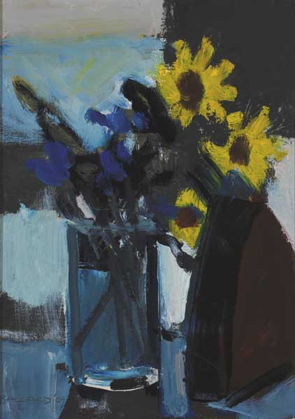 STILL LIFE WITH SUNFLOWERS AND TULIPS, 2009 by Brian Ballard RUA (b.1943) RUA (b.1943) at Whyte's Auctions
