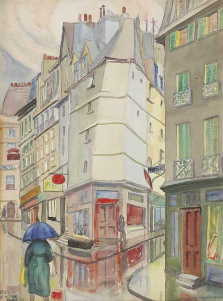 RUE DE SEINE, PARIS, 1931 by Harry Kernoff sold for �4,800 at Whyte's Auctions