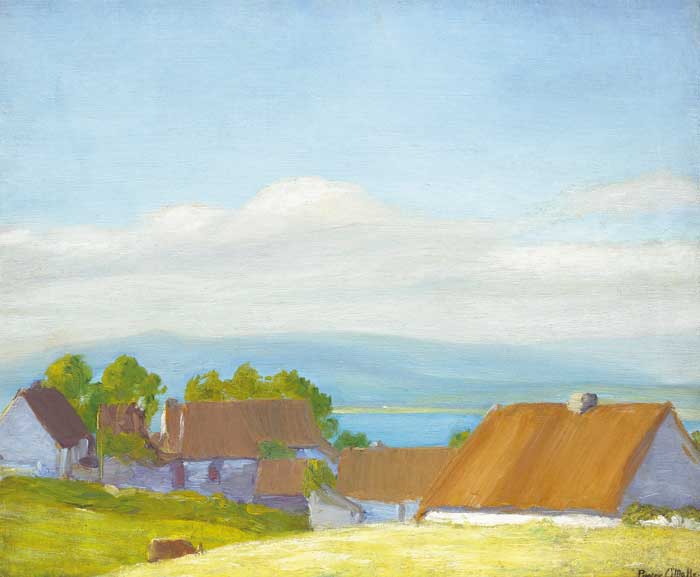 COTTAGES, WEST OF IRELAND by Michael Augustin Power O'Malley sold for �1,000 at Whyte's Auctions