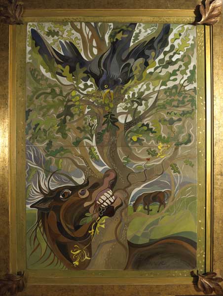 ROOK, OAK AND HORSE (DIPTYCH), 1985 by Pauline Bewick sold for 10,000 at Whyte's Auctions