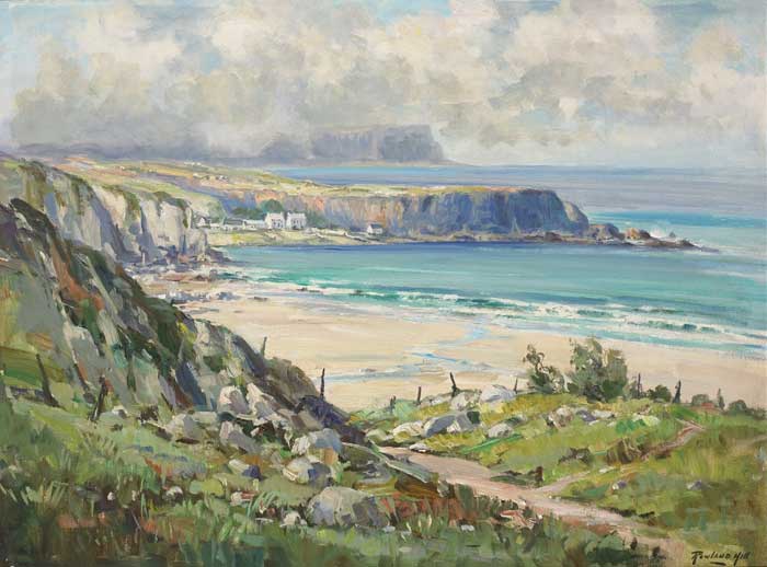 WHITE PARK BAY, PORTBRADDEN, BALLINTOY, COUNTY ANTRIM by Rowland Hill ARUA (1915-1979) at Whyte's Auctions