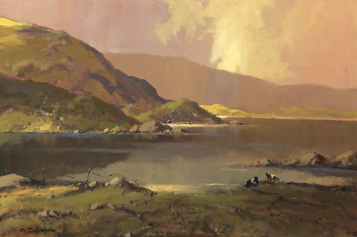 EVENING REFLECTIONS, KILLARY, COUNTY GALWAY by George K. Gillespie RUA (1924-1995) at Whyte's Auctions