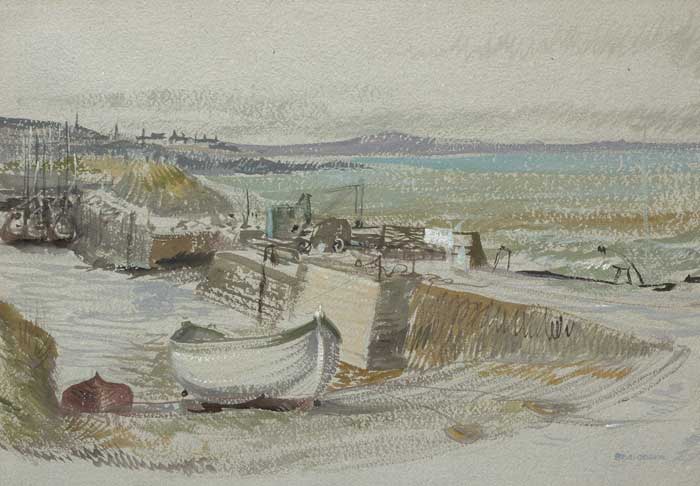 PORT ORIEL, CLOGHERHEAD, COUNTY LOUTH by Bea Orpen HRHA (1913-1980) at Whyte's Auctions
